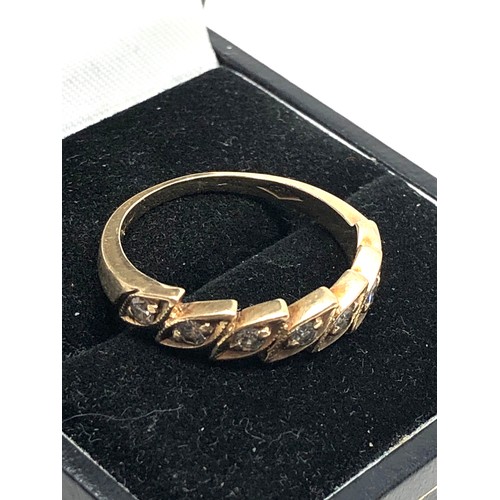 128 - 9ct gold diamond ring weight 3g