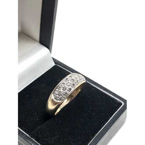 129 - 9ct gold diamond cluster ring weight 3.8g diamond weight 0.25ct