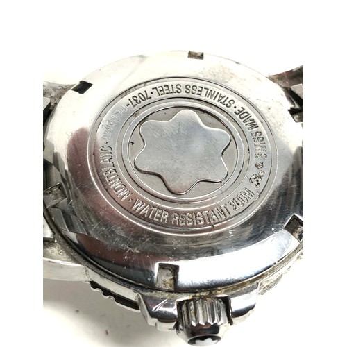 391 - Mont blanc meisterstuck 200 meters 7037 gents quartz wristwatch working order but no warranty given