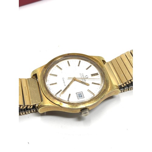 394 - Vintage Boxed Omega automatic geneve presentation gents wristwatch the watch is ticking but no warra... 