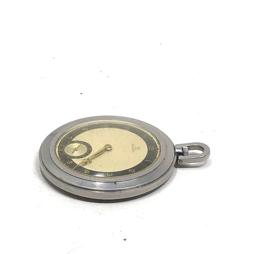 384 - Art deco Omega pocket watch in working order but no warranty given