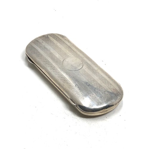 56 - Antique silver spectacle case measures approx 11cm by 5cm Birmingham silver hallmarks weight 60g