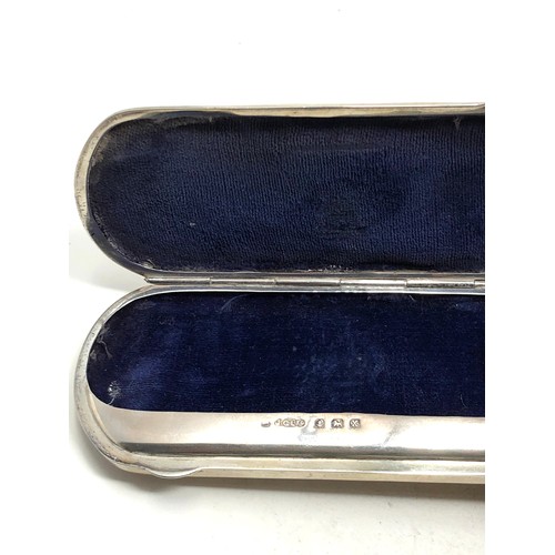 56 - Antique silver spectacle case measures approx 11cm by 5cm Birmingham silver hallmarks weight 60g