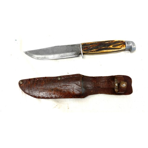 598 - Knife and scabbard