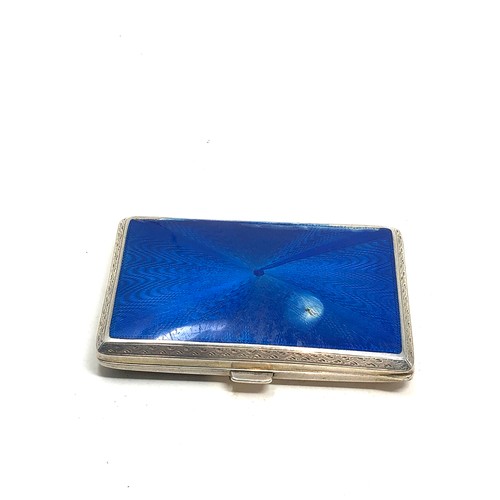 73 - Silver & enamel cigarette case chip and wear to enamel weight 94g