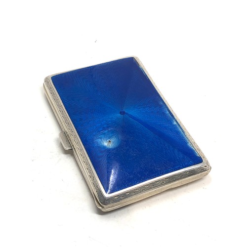 73 - Silver & enamel cigarette case chip and wear to enamel weight 94g