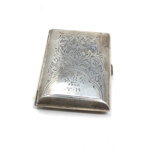 69 - Silver cigarette case weight 71g