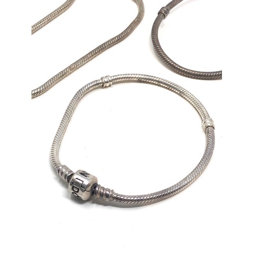 371 - 3  silver pandora bracelets