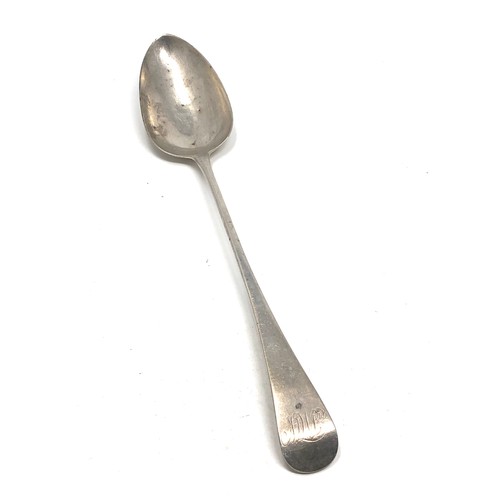 92 - Antique Georgian silver basting spoons measures approx 30cm long weight 90g