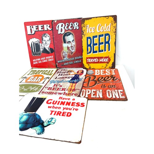 568 - Selection of 7 advertising metal wall signs