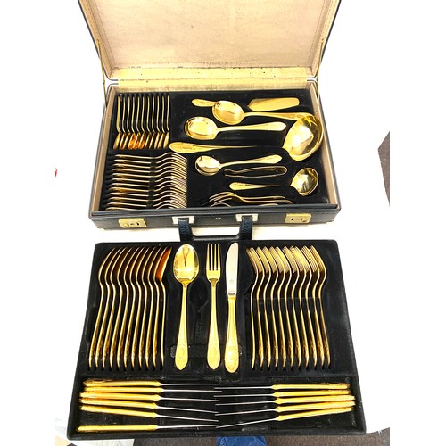 345 - Cased Bestecke Solingen gold plated Cutlery set