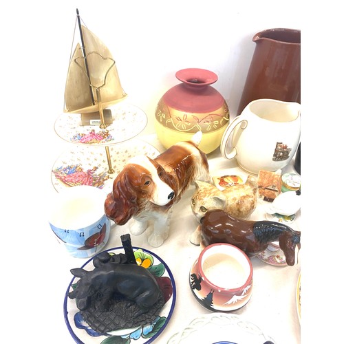 267 - Large selection of miscellaneous includes Beatrix Potter, jugs, pottery etc