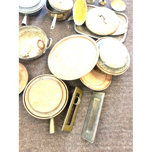 326 - Large selection of copper and brass ware