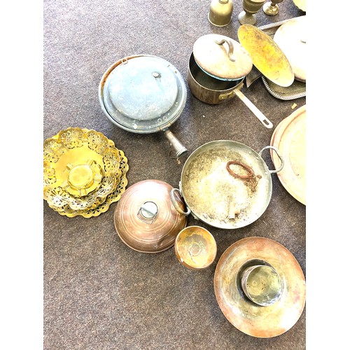 326 - Large selection of copper and brass ware