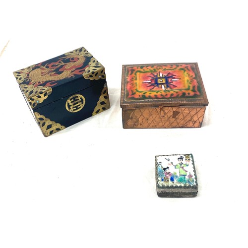 70 - 3 Vintage boxes includes Chinese card game box etc