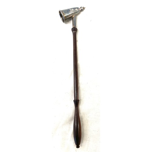 538 - JB Chatterley & Sons Ltd silver and wooden candle snuffer