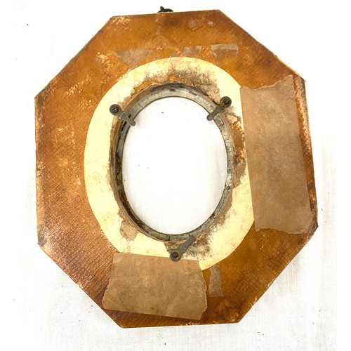 558 - Tortoiseshell and ivory octagonal photo frame measures approximately 6 inches by 6 inches