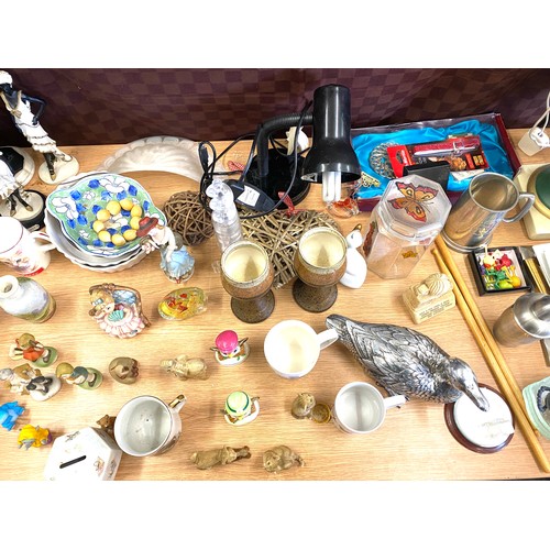 350 - Large selection of miscellaneous includes lamps, canvas, pictures, pottery etc