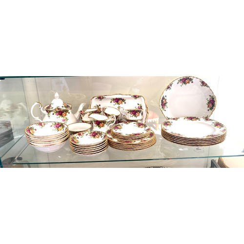 501 - 35 Pieces of Royal Albert tea and dinner ware includes teapot plates etc