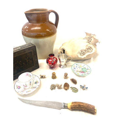 355 - Selection of miscellaneous includes wade whimseys, cup and saucers, etc