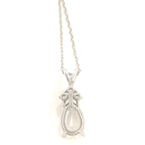 604A - Ladies 18ct Gold diamond set pendant and chain weight approx 4.6g and a 9ct gold ladies chain with p... 