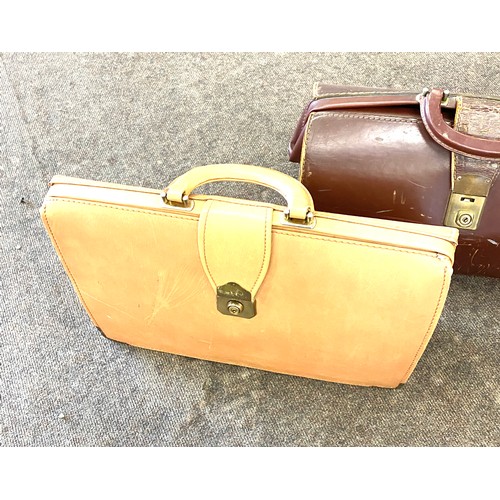 10 - 2 Vintage leather satchels