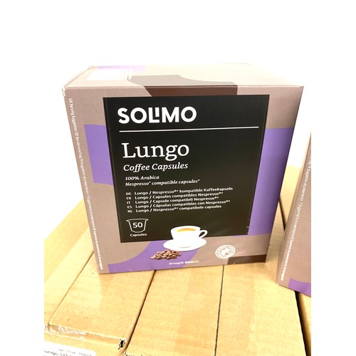 101 - 10 Boxes of 50 Solimo Lungo coffee capsules expiry date 10/12/22