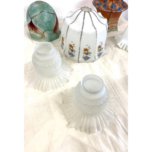 395 - 7 Vintage lightshades