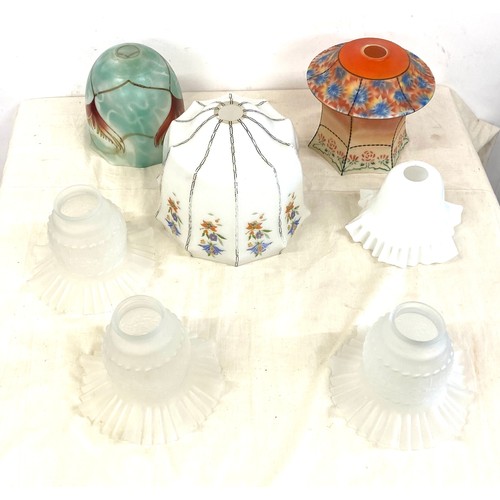 395 - 7 Vintage lightshades