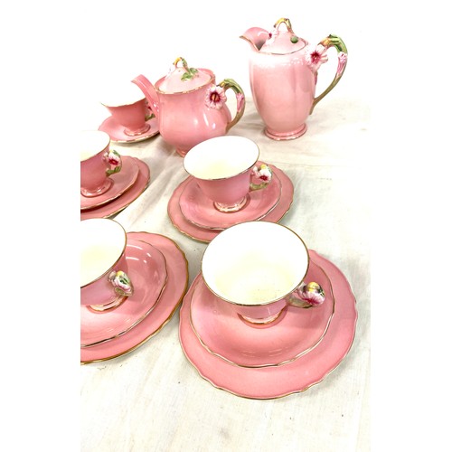 252 - Tea service by Royal Winton, Petunia, AU8.RD.29414, missing sugar bowl and milk jug