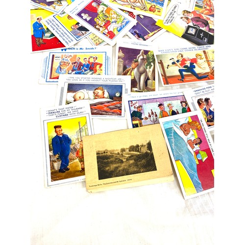 584 - Large selection of vintage characteristic postcards