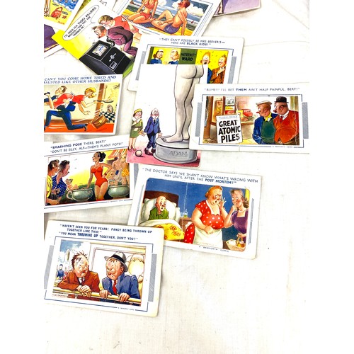 584 - Large selection of vintage characteristic postcards