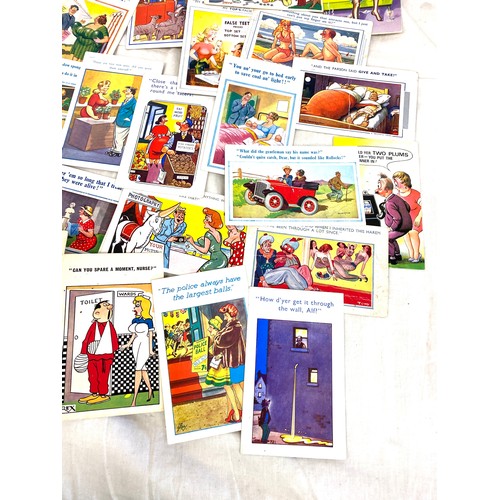 584 - Large selection of vintage characteristic postcards