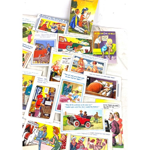 584 - Large selection of vintage characteristic postcards