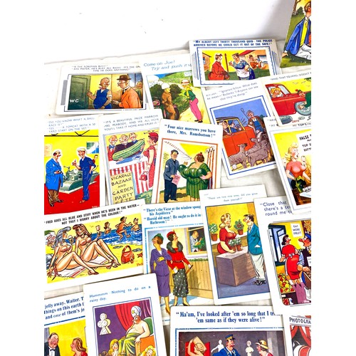 584 - Large selection of vintage characteristic postcards