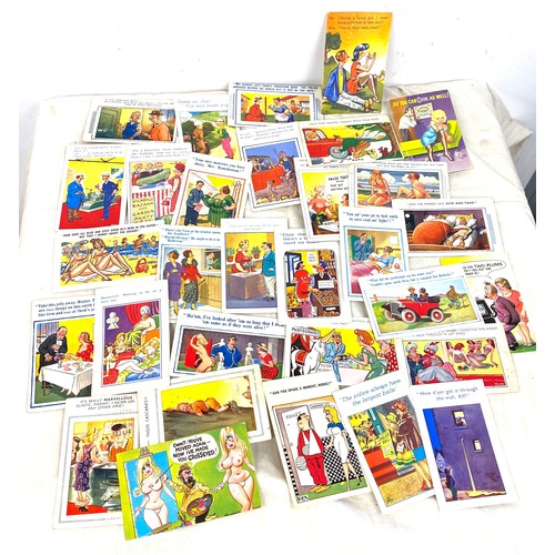 584 - Large selection of vintage characteristic postcards