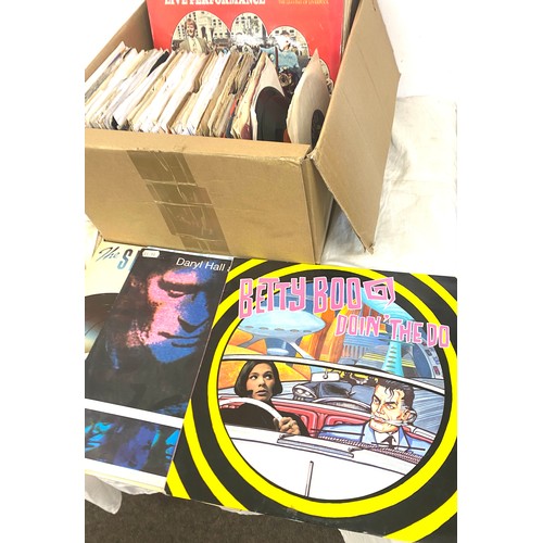 278 - Box of assorted LP's, 45 records