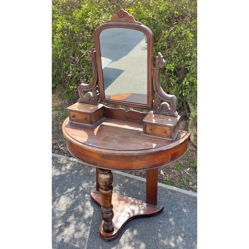 439 - Antique Duchess dressing table with mirror, approximate Height 54 inches, Width 34.5 inches and Dept... 