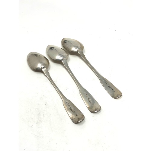 26 - 3 georgian silver tea spoons 60g