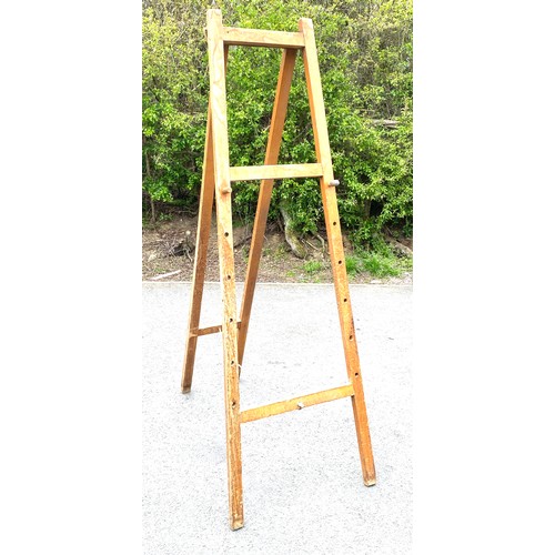 382 - Large wooden artist easel height approx 73