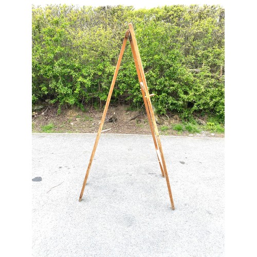 382 - Large wooden artist easel height approx 73