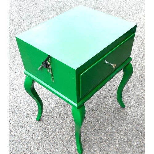 442 - Painted telephone table, approximate measurements: Height 22 inches, Width 16 inches, Depth 13.5 inc... 