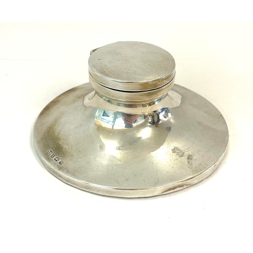 557 - Sterling silver inkwell Birmingham 1925