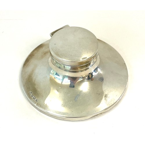 557 - Sterling silver inkwell Birmingham 1925