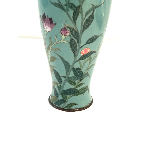 500 - Antique Japanese Cloisonne vase, approximate height 16cm