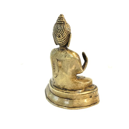 592 - 19th century brass / bronze Buddha, height approximately 16cm