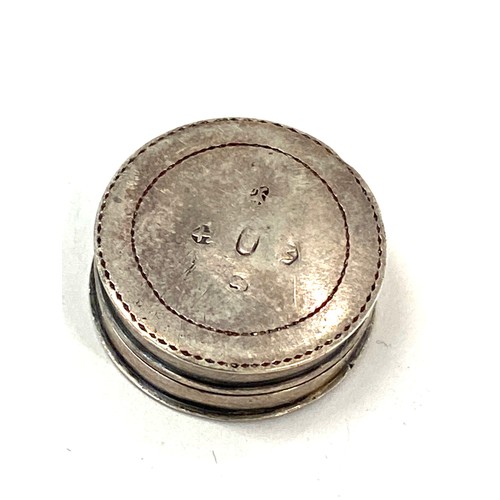 537 - Georgian silver pill box hallmarked Birmingham 1794