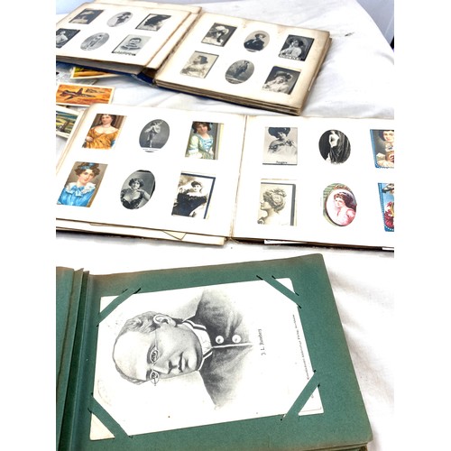 496 - Selection of antique and later postcards and cigarette cards