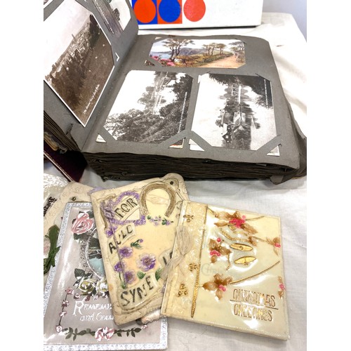 503 - Selection of antique and later photographs and postcards