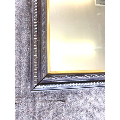 376 - Vintage oak framed mirror, approximate measurements: Height 23 inches, Width 28 inches